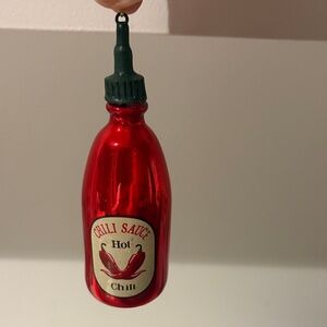 Red Chili Sauce Christmas Ornament. NWOT.